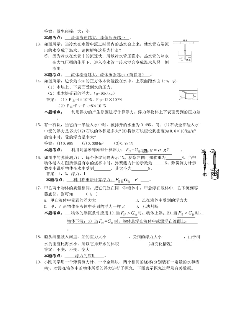 玩转中考-物理力学部分三基排查6-压强与浮力诊断.doc_第3页