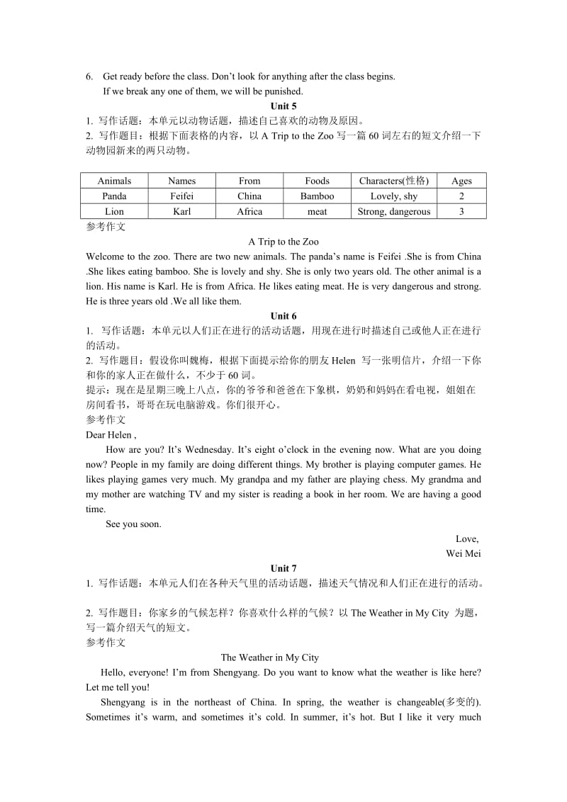 英语七年级下册书面表达.doc_第2页