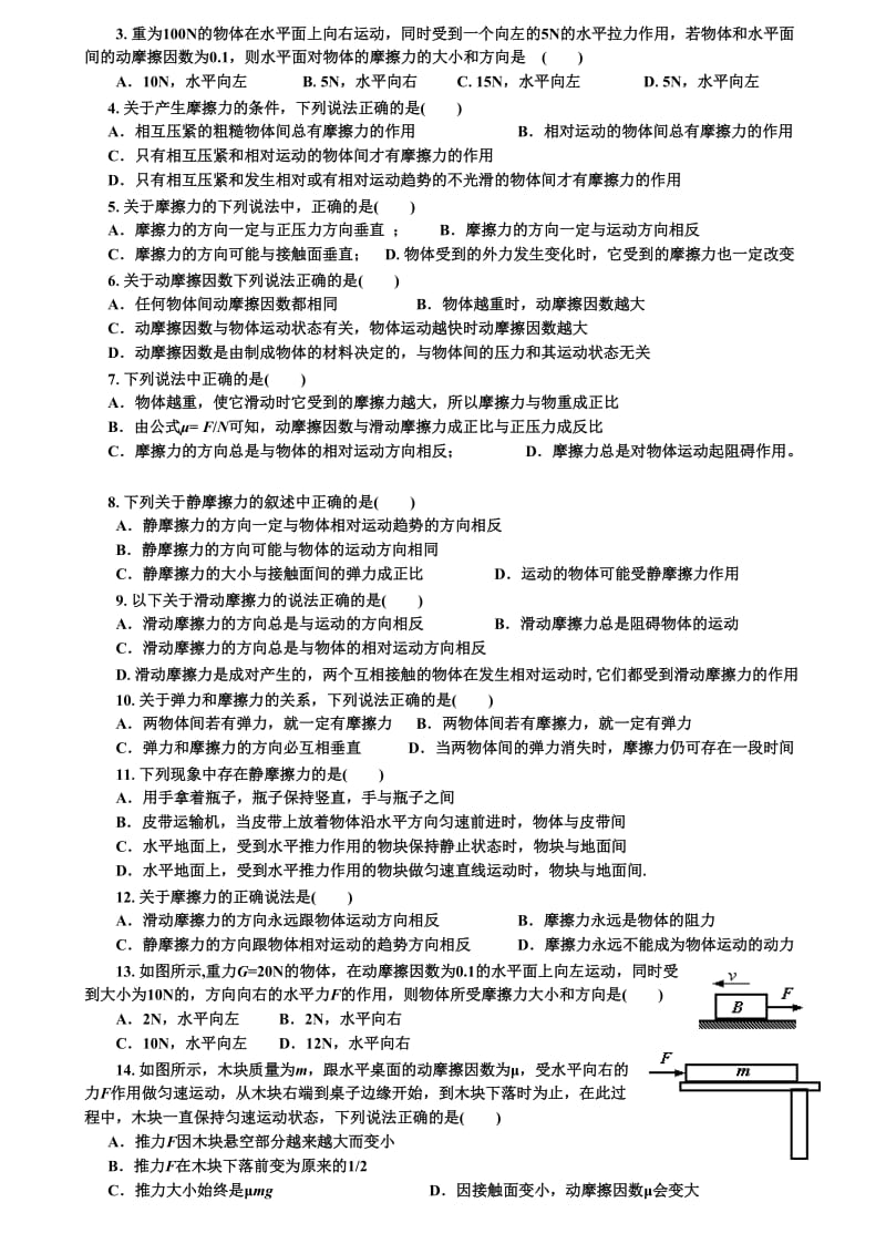 高中物理必修一受力分析.doc_第1页