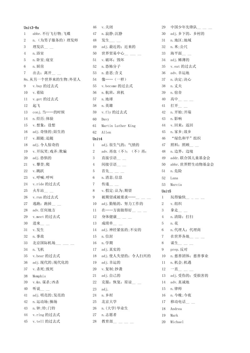 新目标英语八年级下册中译英单词.doc_第2页