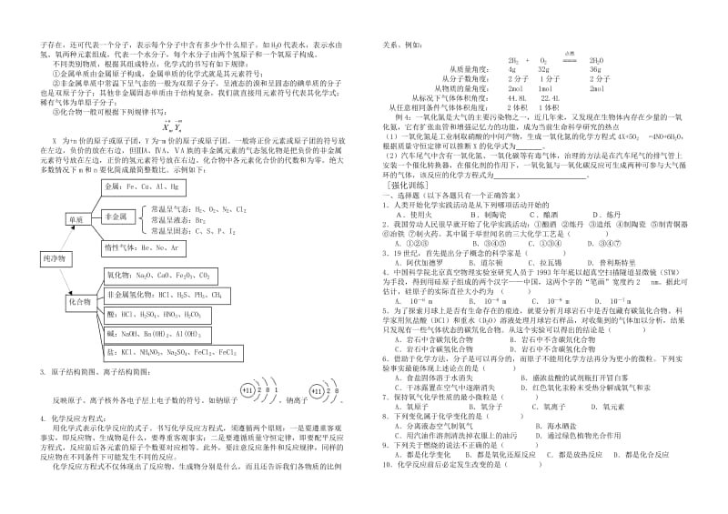 高三化学第一轮复习资料(鲁科版必修1).doc_第2页