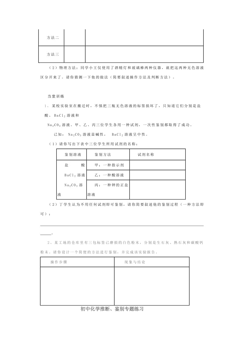 初中化学常见物质的鉴定和鉴别.doc_第3页