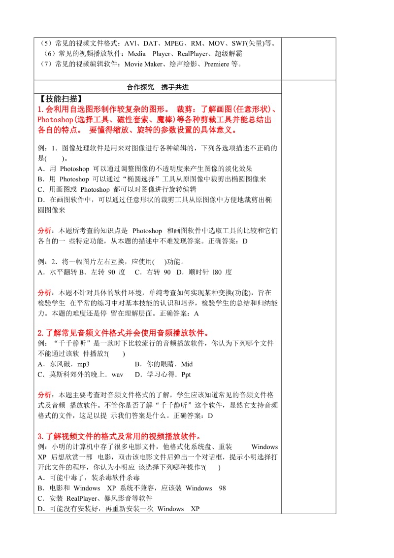 高二多媒体信息的加工.doc_第2页