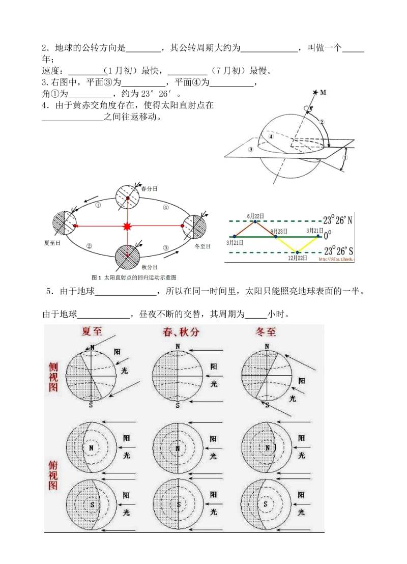 高一地理必修一复习提纲(人教版).doc_第2页