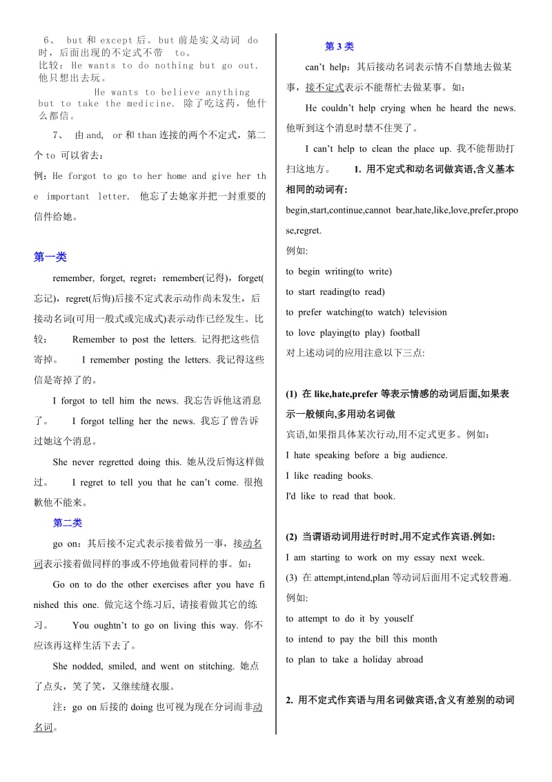 初中英语教材里后接动名词和不定式作宾语的动词.doc_第2页