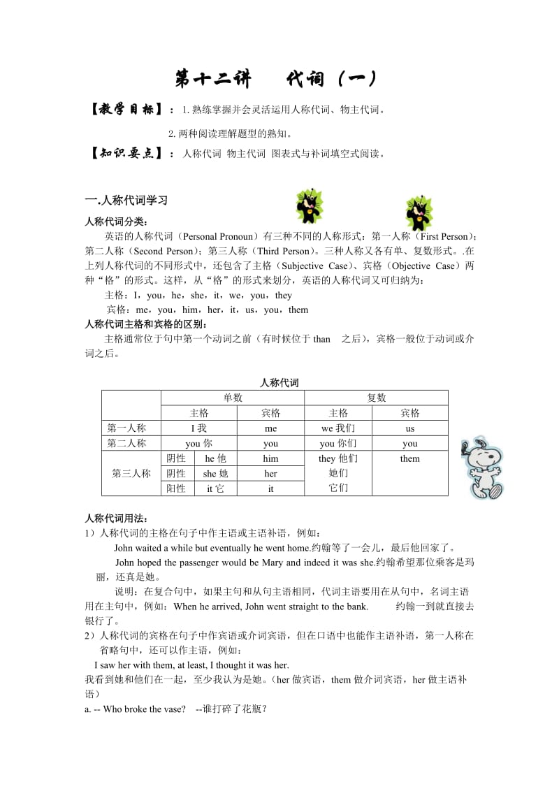 初中英语初一代词(一).doc_第1页