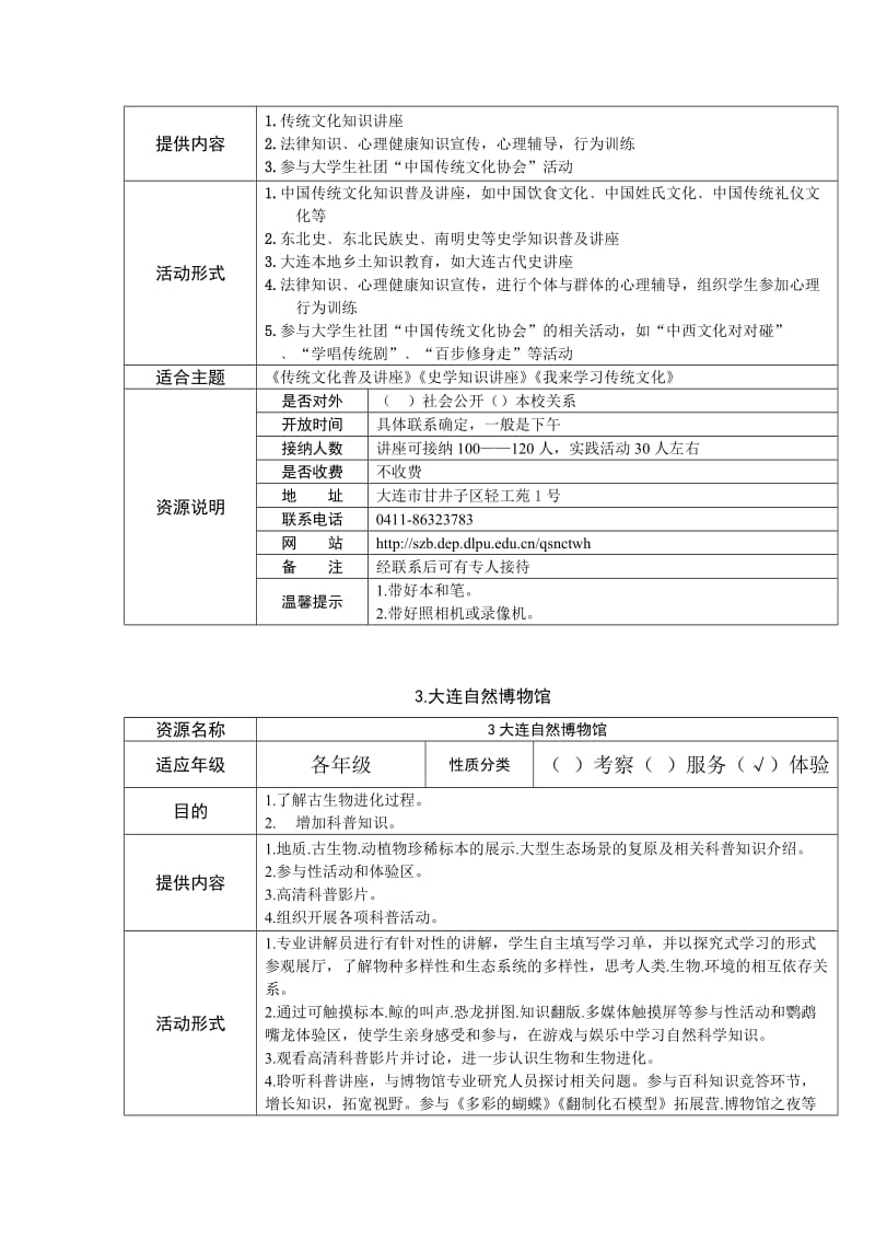 初中生社会实践活动分类二(体验类).doc_第2页