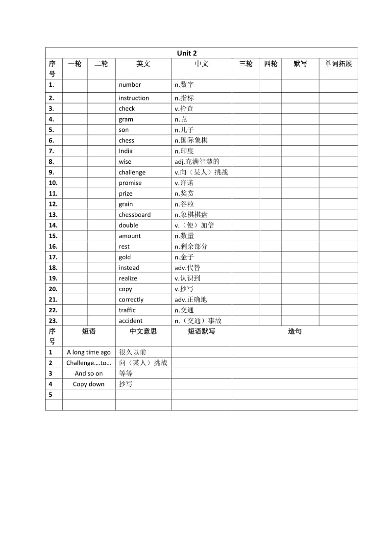 八年级词汇表(上册)广州版.docx_第2页