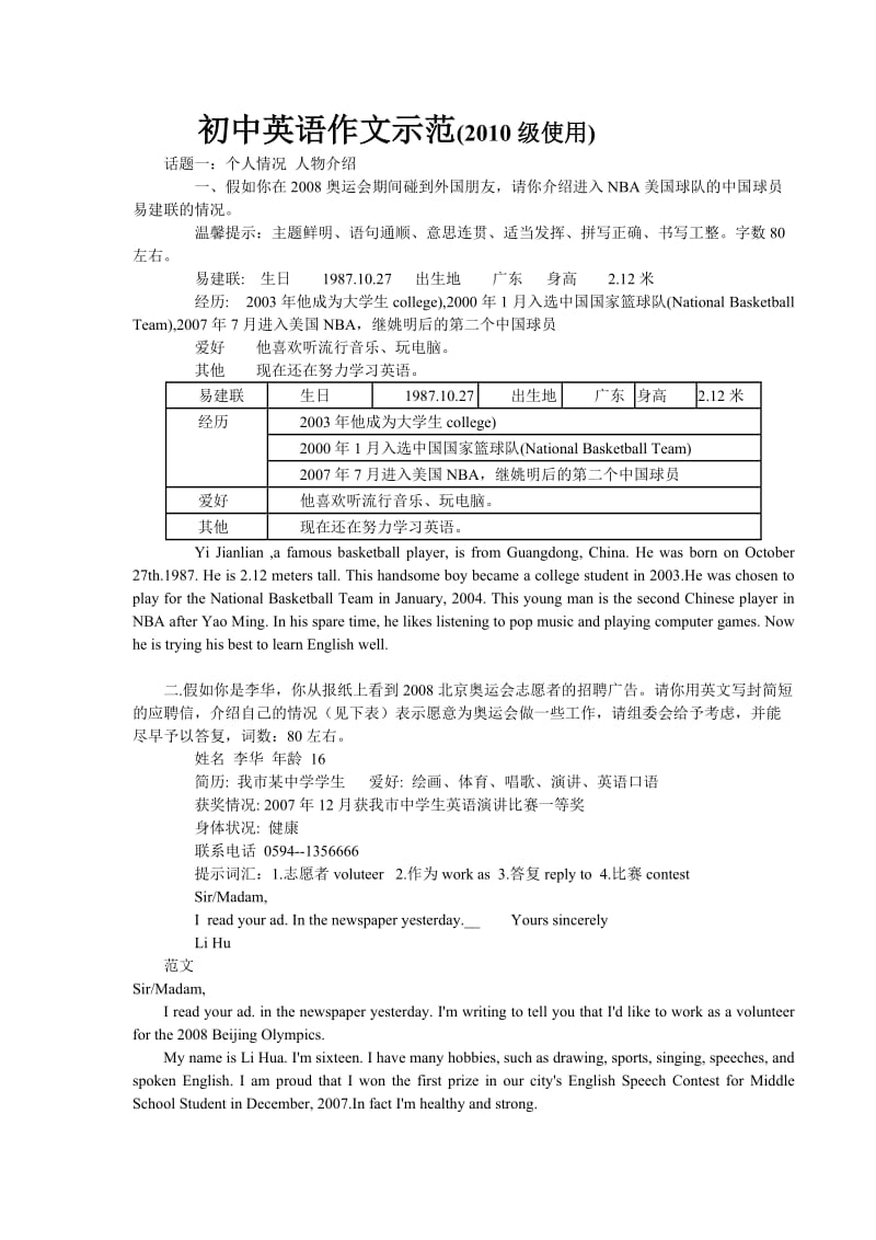 初中英语作文示范.doc_第1页