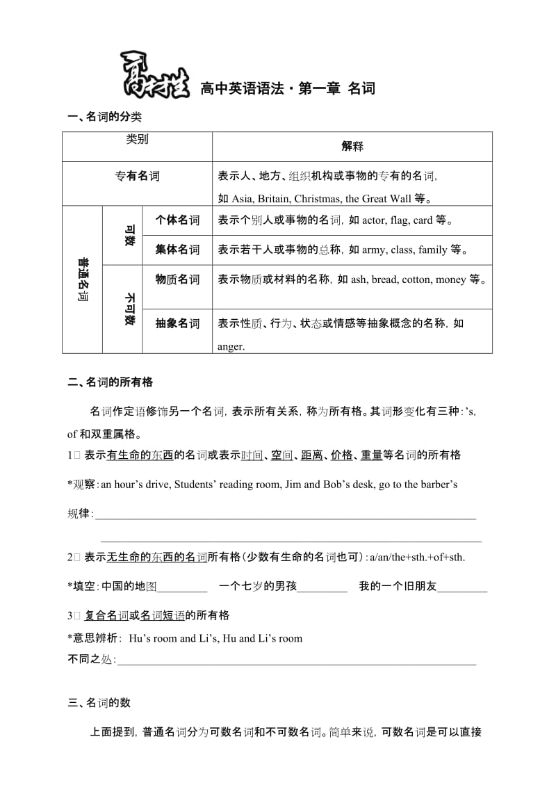 高中语法讲义1名词.doc_第1页