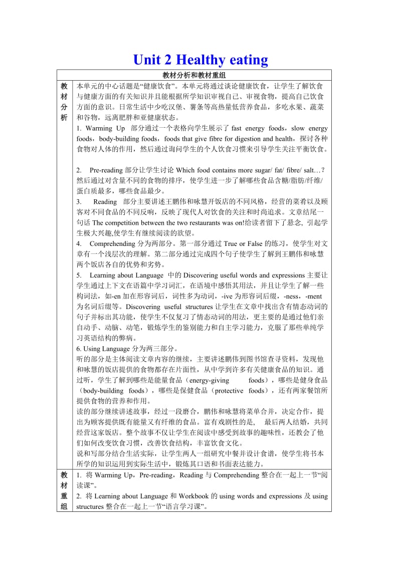 高中英语实验版第3册Unit2阅读课.doc_第1页