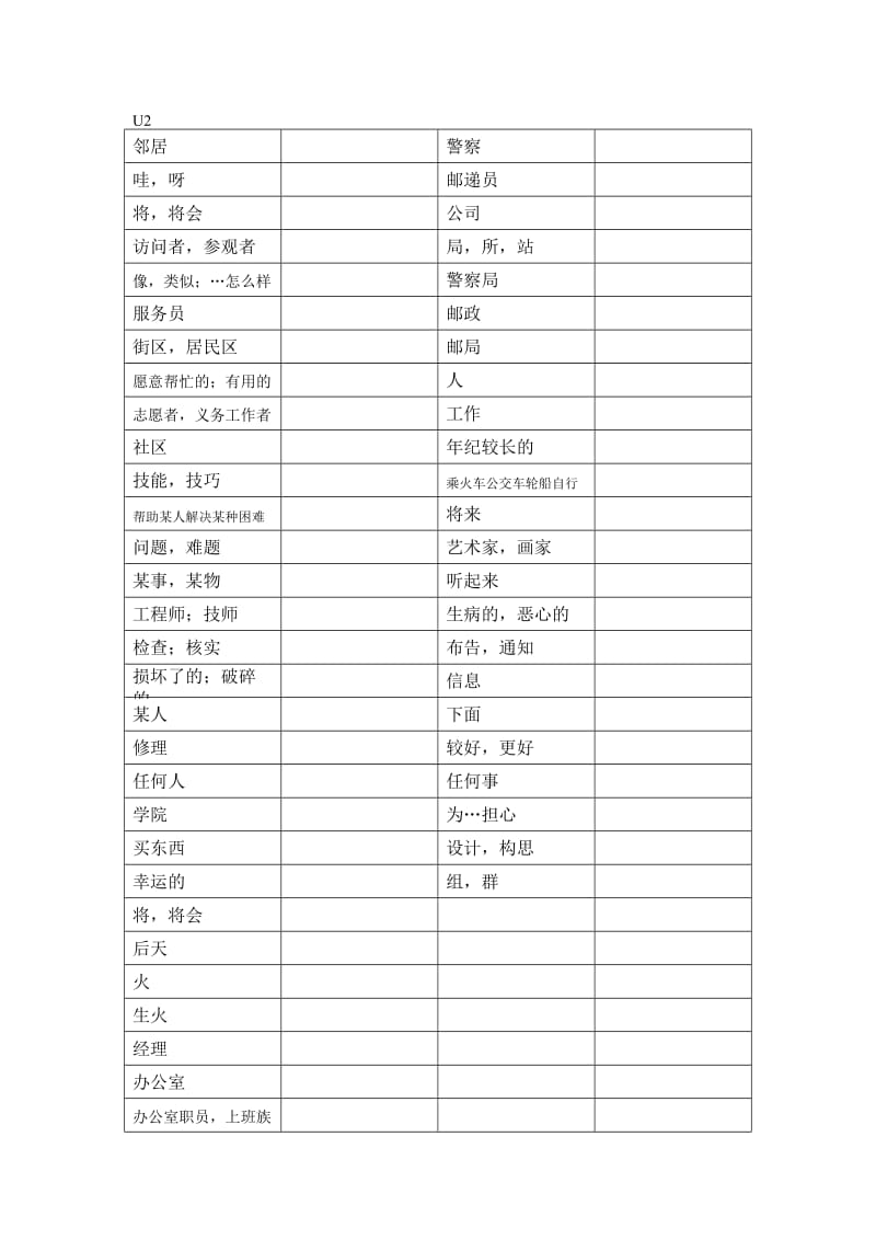 牛津初中英语译林版7下全册单词默写表.doc_第2页