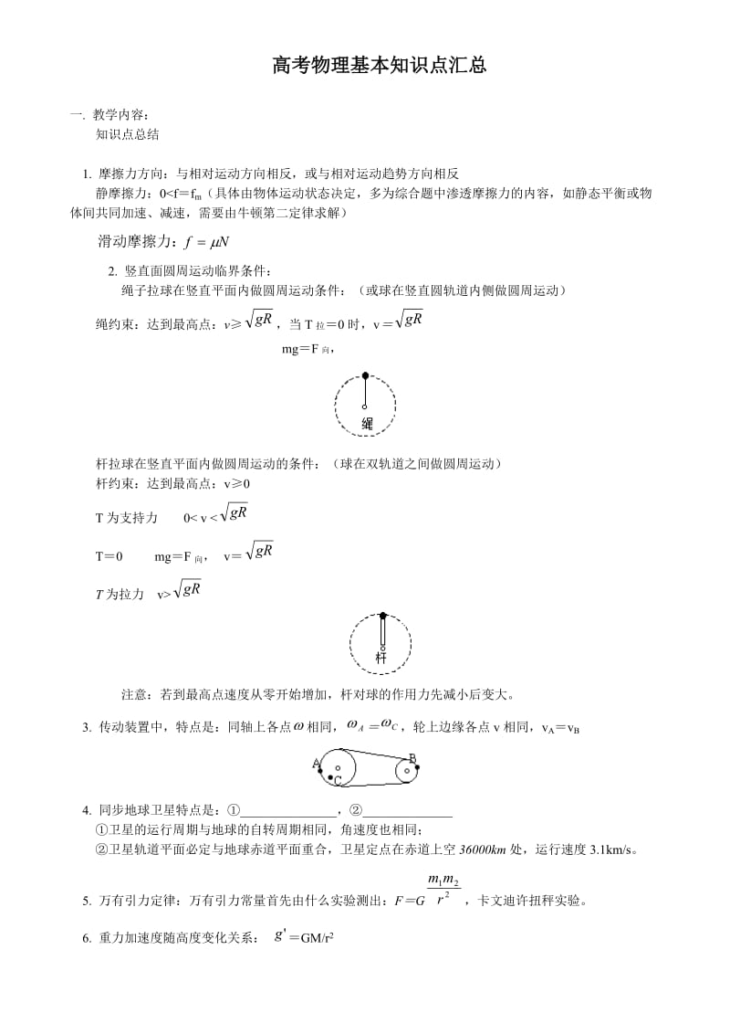 高中物理知识点汇总.doc_第1页