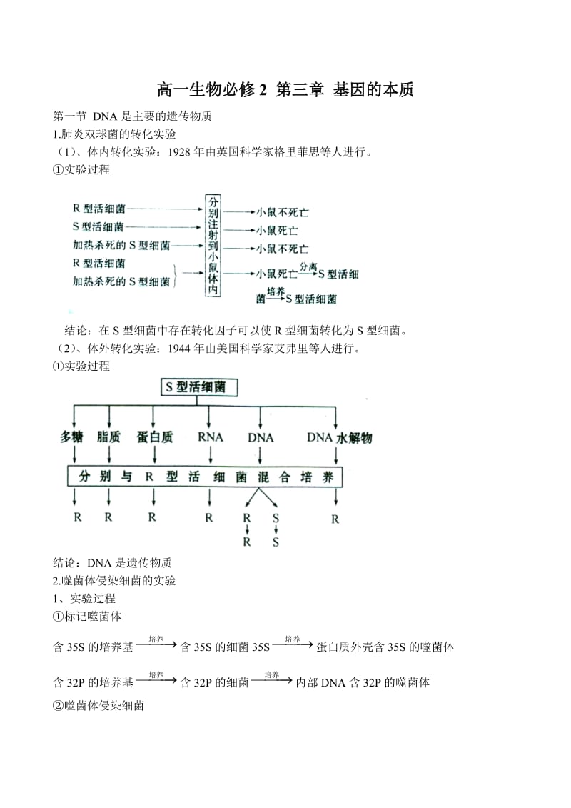 高一生物必修2第三章基因的本质.doc_第1页