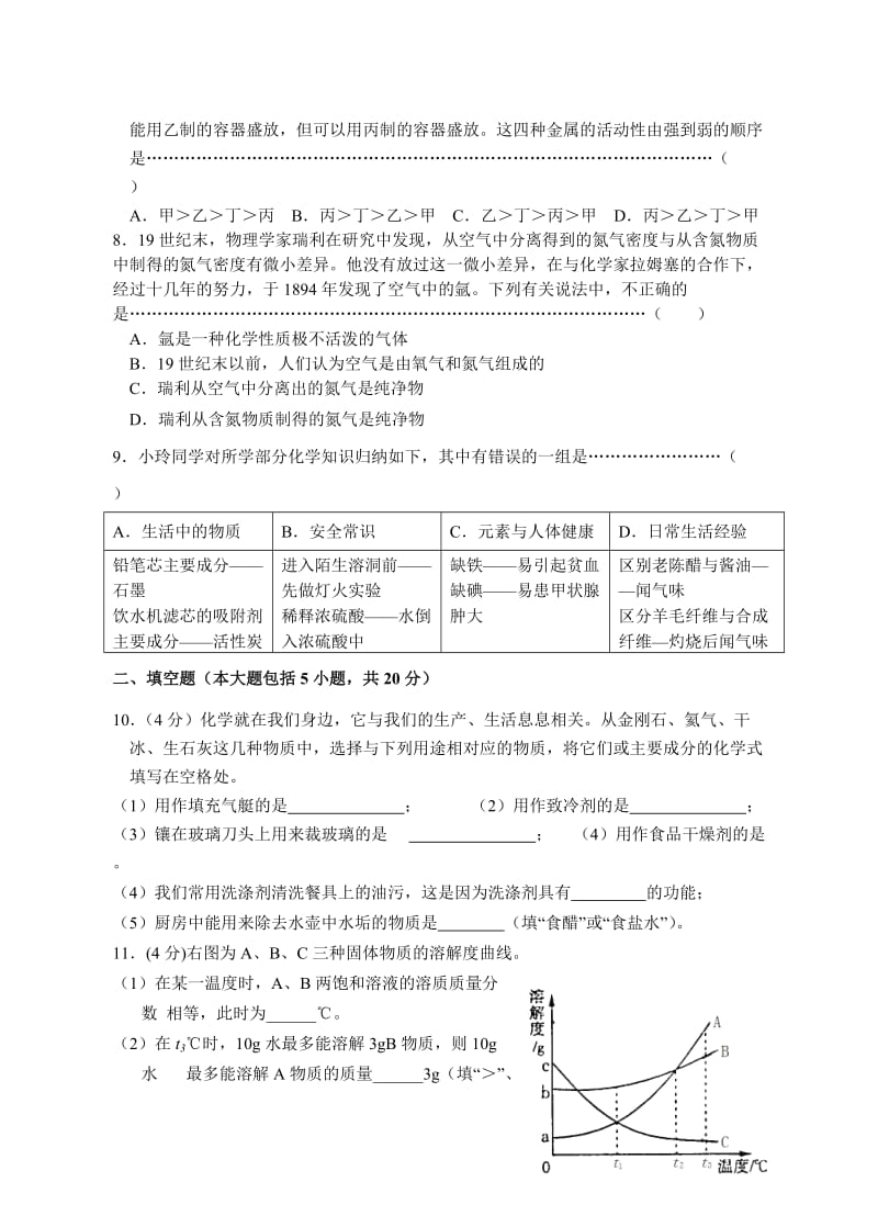 初中学生化学竞赛初赛.doc_第2页