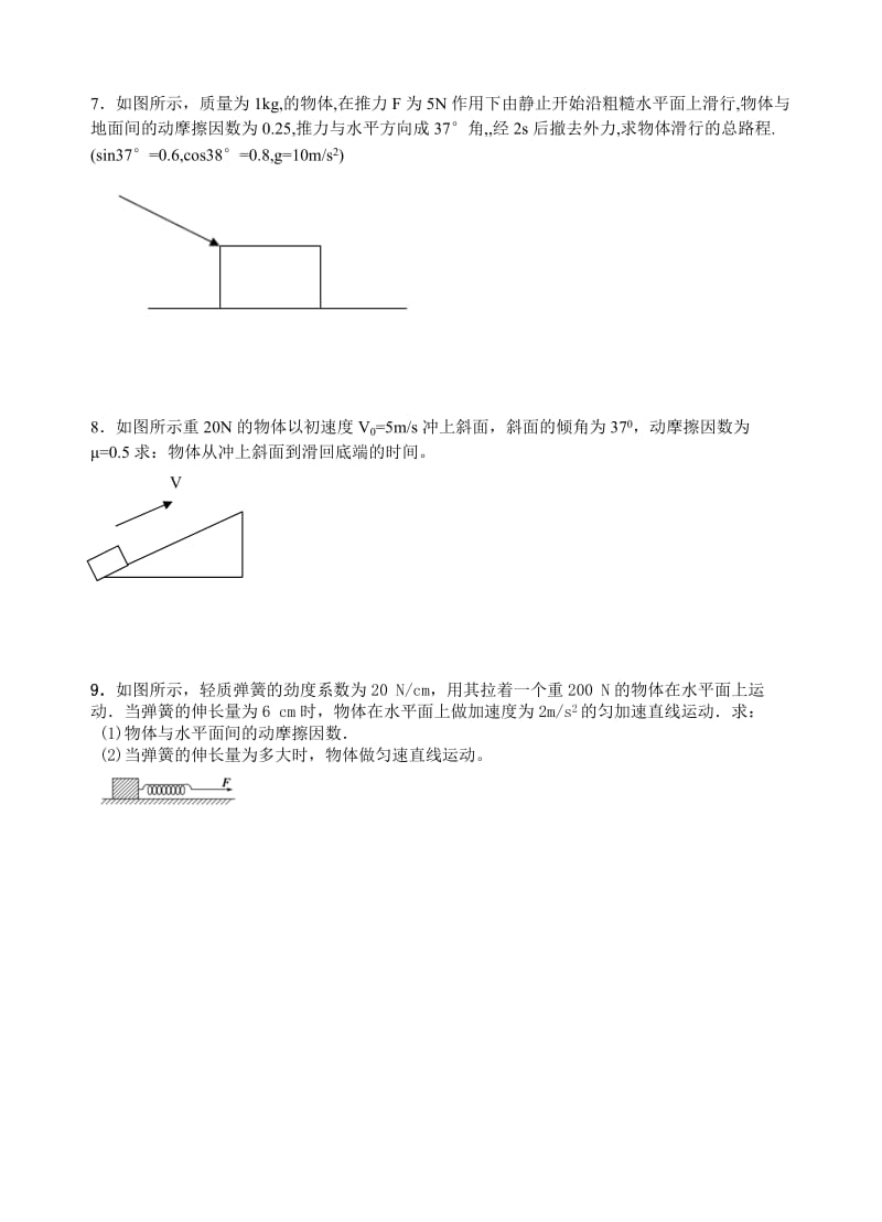 高一物理受力分析及牛顿定律的应用.doc_第2页