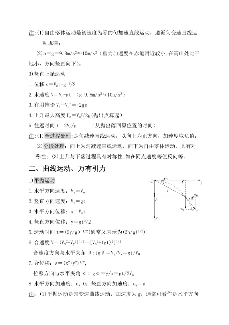 高考物理定理、定律、公式表(可编).doc_第2页