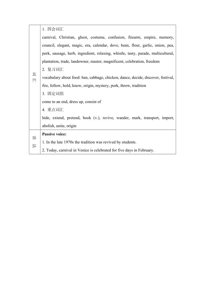 高二外研版必修5Module4Carnival教案.doc_第2页