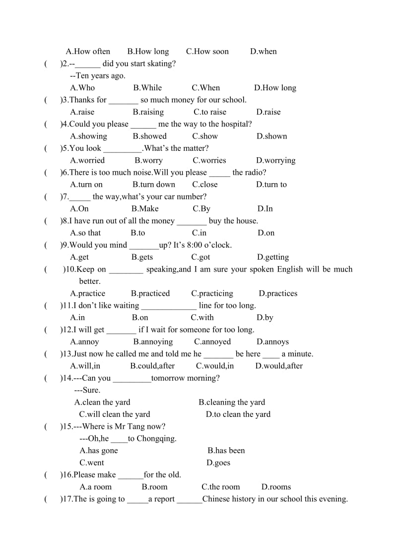 新目标八年级下学期英语Units6-7单元检测.doc_第2页