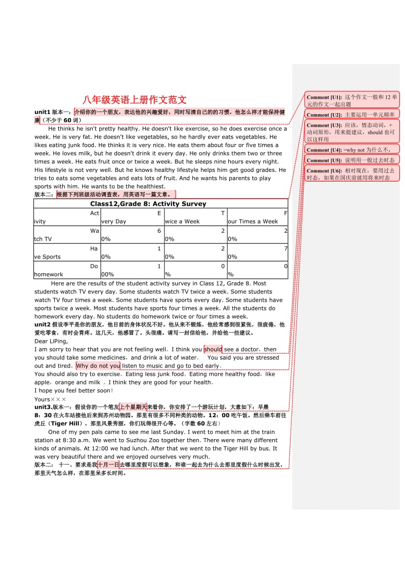 八年级英语上册作文范文.doc_第1页