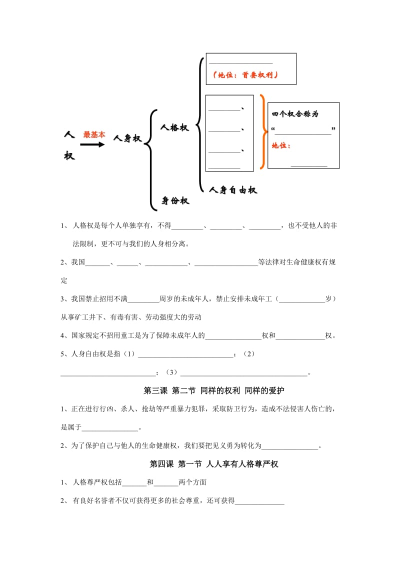 初二思想品德下学期第一第五课填空练习.doc_第3页