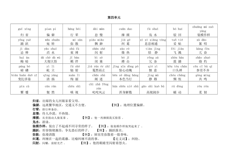 初一语文下学期期末复习词汇.doc_第1页