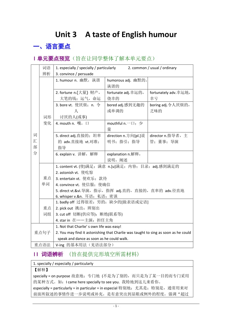 高一英语人教新课标必修4module3atasteofEnglishhumour学案.doc_第1页