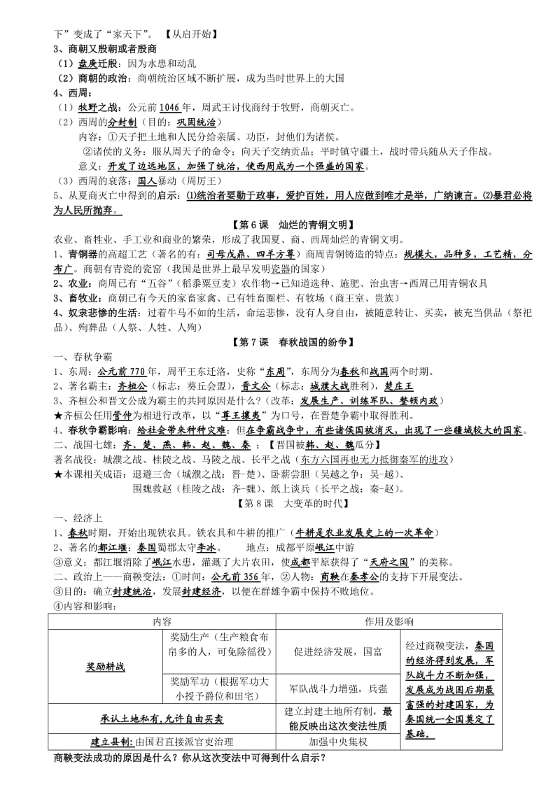 初一历史上学期(1-12课)复习提纲.doc_第2页