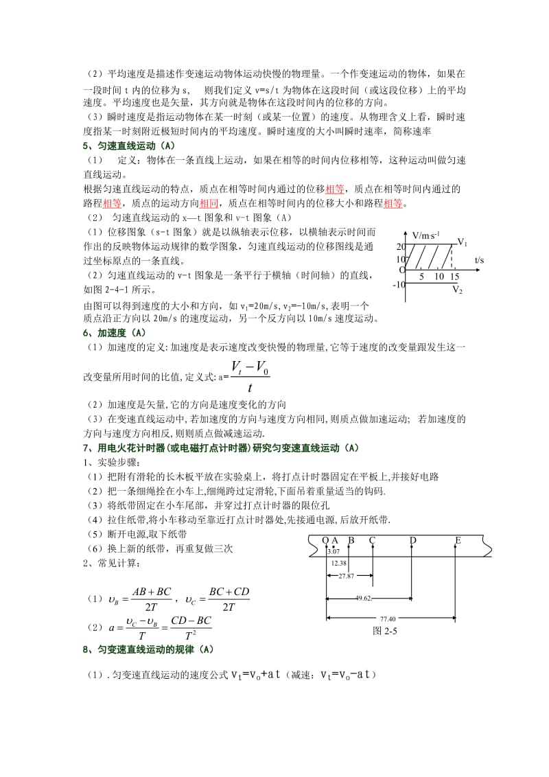 高一物理知识点复习提纲.doc_第2页