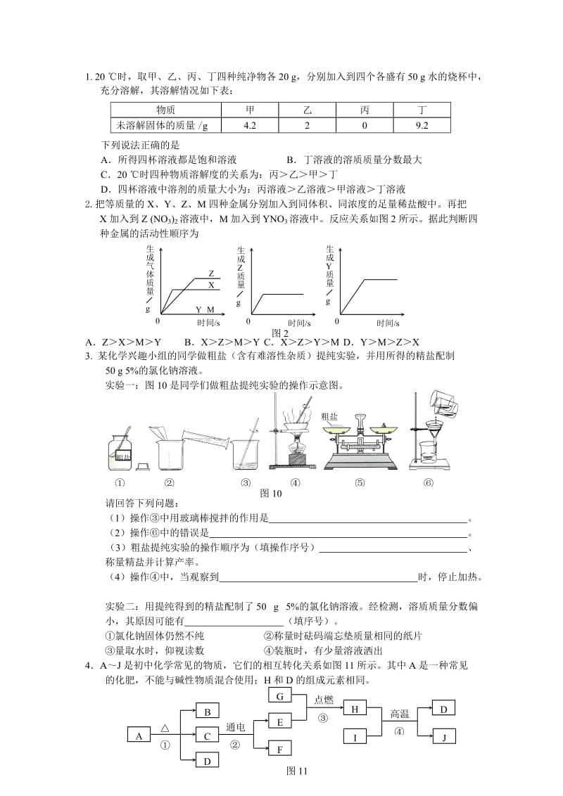 河北初中化学终极检测(2013中考难题部分汇总).doc_第1页