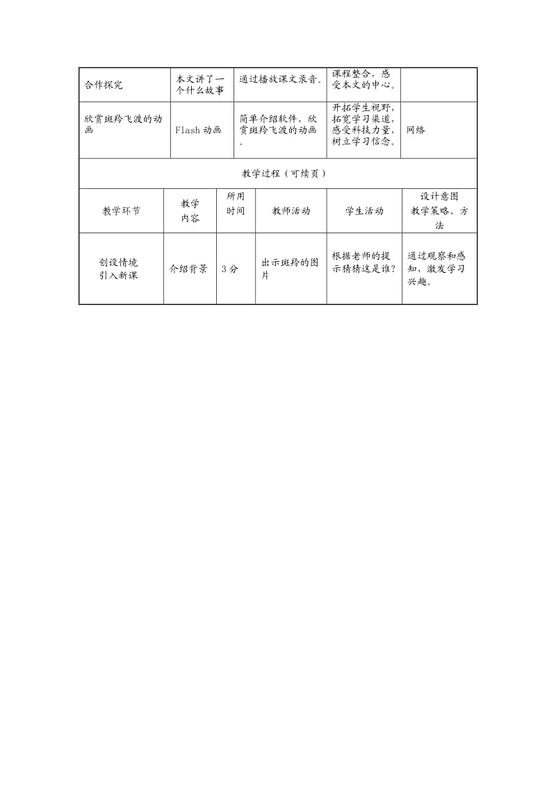 濮阳县徐镇第一初级中学武中跃《斑羚飞渡》教学设计.doc_第3页