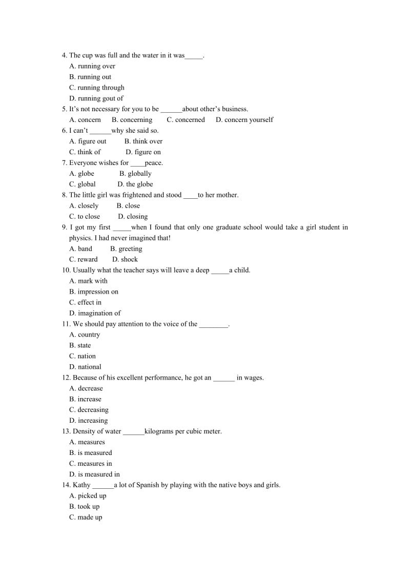 高中牛津英语模块五第二单元训练题词汇语法.doc_第3页