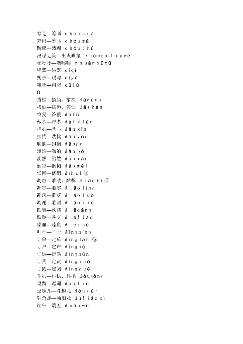 高中生要用的异形词整理表.doc_第2页