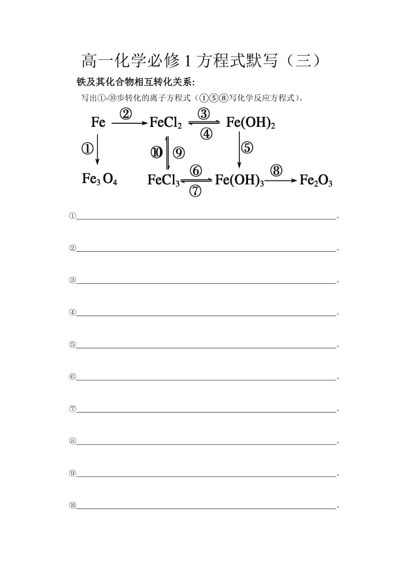 高一必修1化学方程式默写.doc_第3页