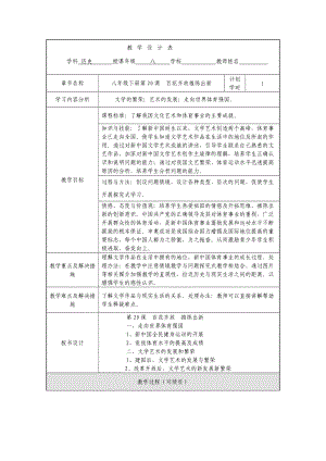 人教版八年級下冊第20課《百花齊放推陳出新》教學(xué)設(shè)計.doc