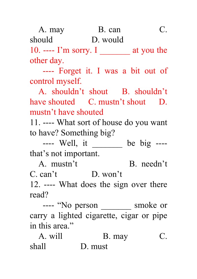 高中英语Module4情态动词练习.doc_第3页