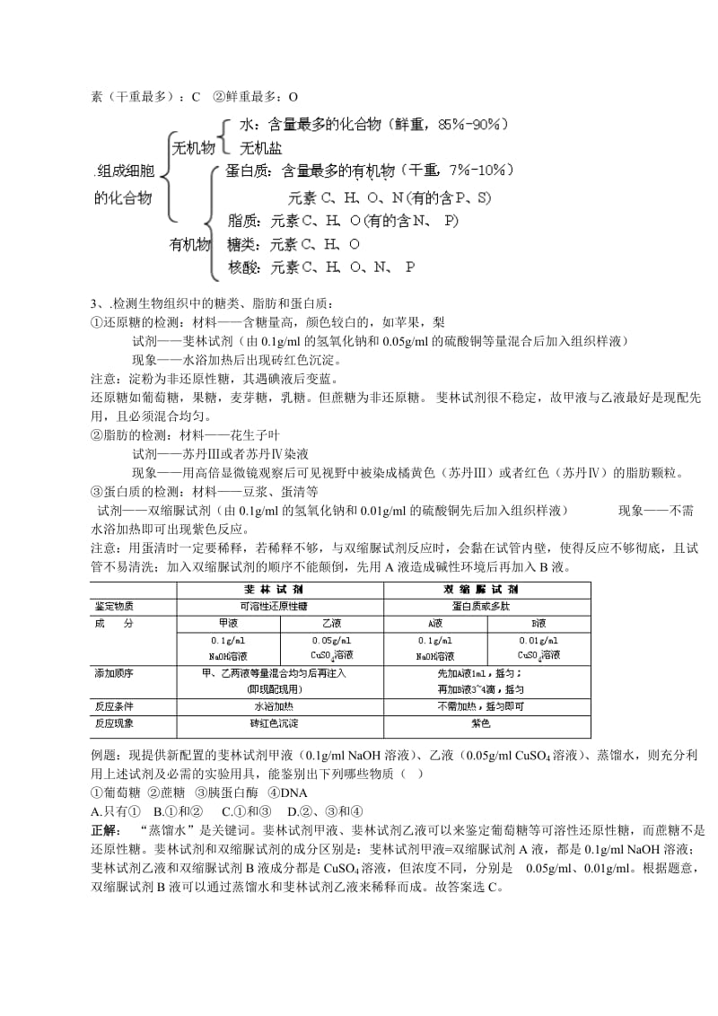 高一生物复习笔记(完整版必修一).doc_第3页