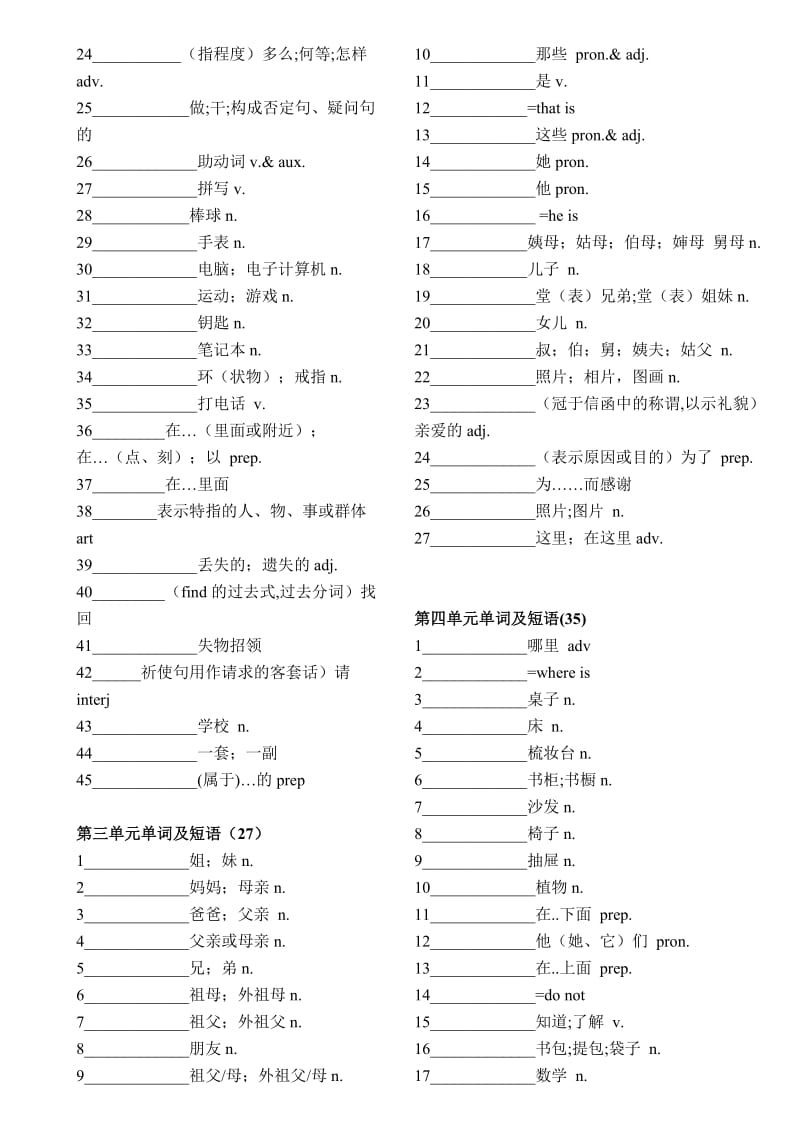 人教版新目标七年级上册英语单词默写表.doc_第2页