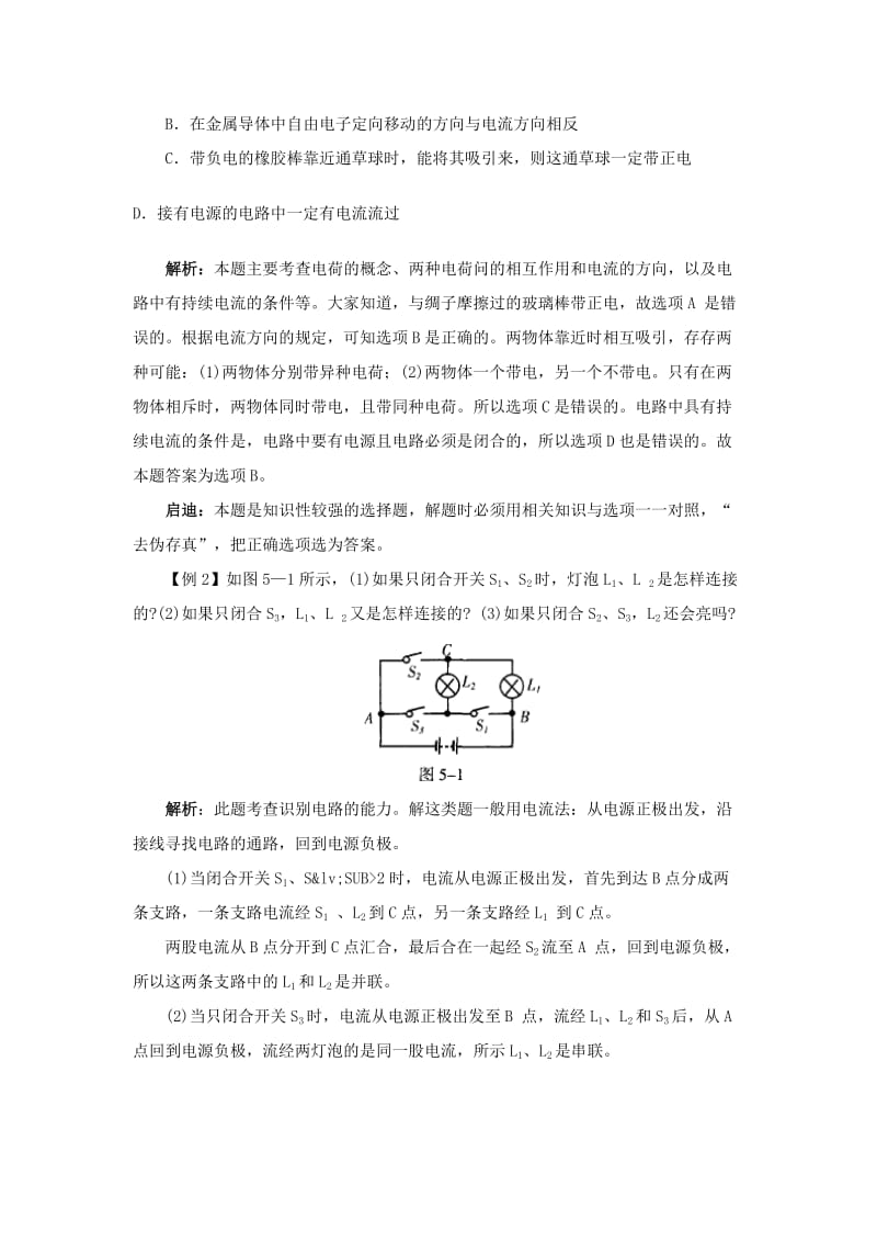 初中物理总复习5-电流和电路.doc_第3页