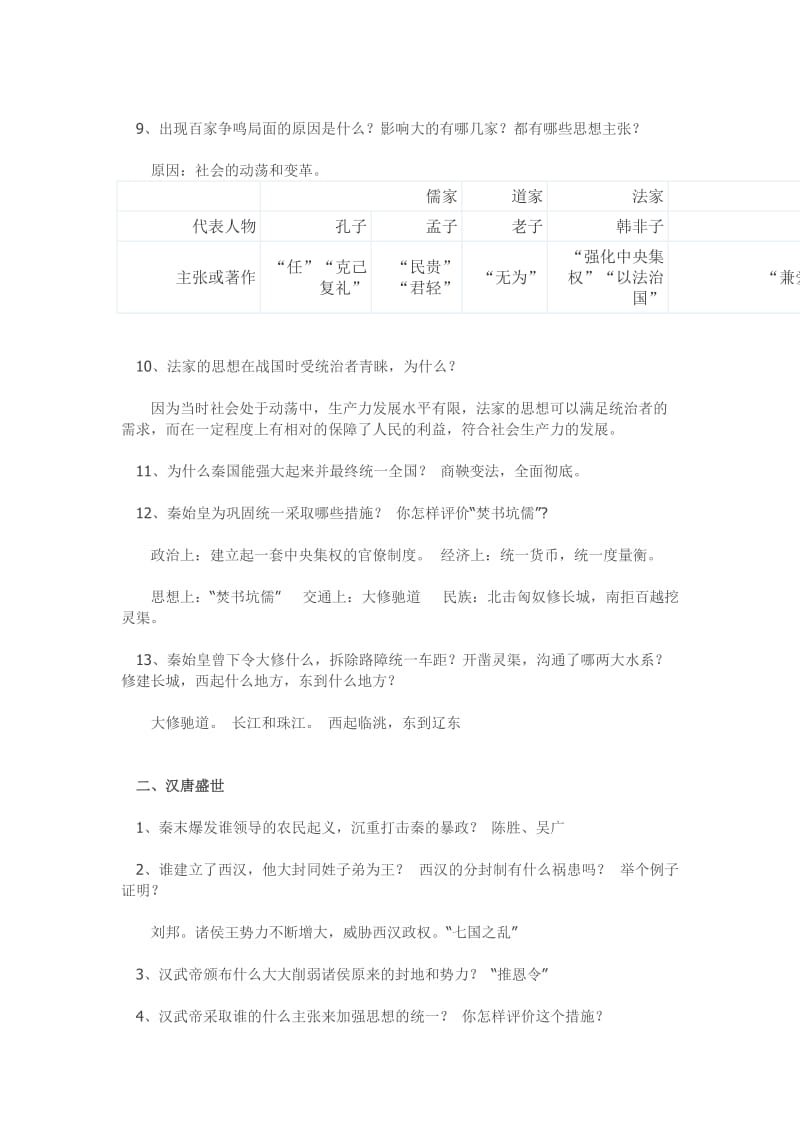 八年级上册历史与社会第四单元《农耕文明时代下》知识点.doc_第2页