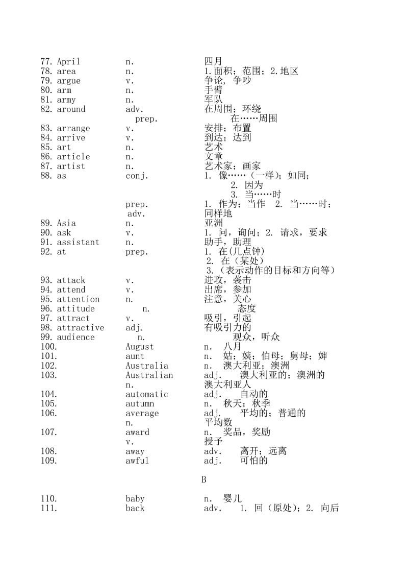 暑假作业-2013年上海初中毕业统一学业考试考试手册英语词汇表.doc_第3页