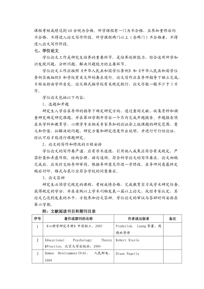 发展与教育心理学硕士生培养方案.doc_第3页