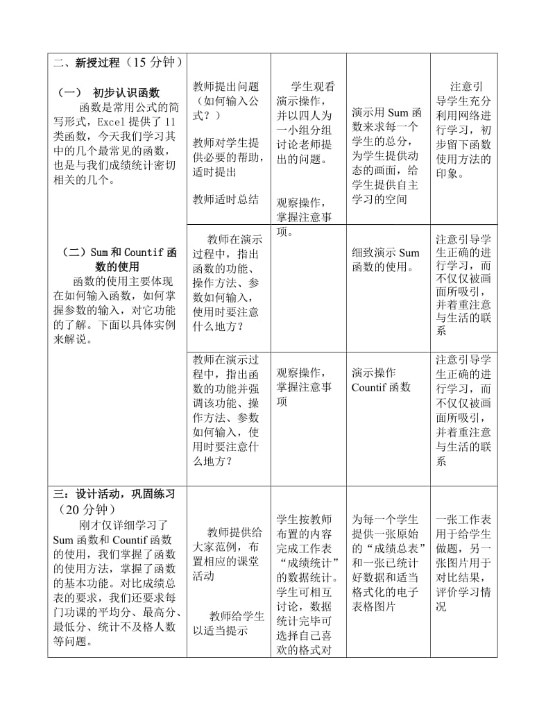 《EXCEL公式与函数的使用》项目教学法教学案例设计.doc_第3页