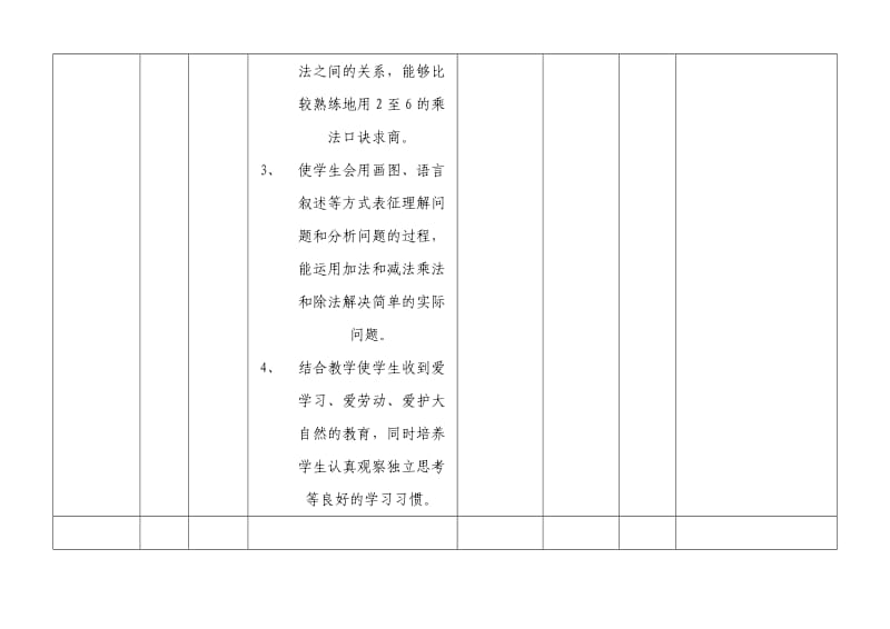 人教版二年级数学下册教学计划表(2013版).doc_第3页