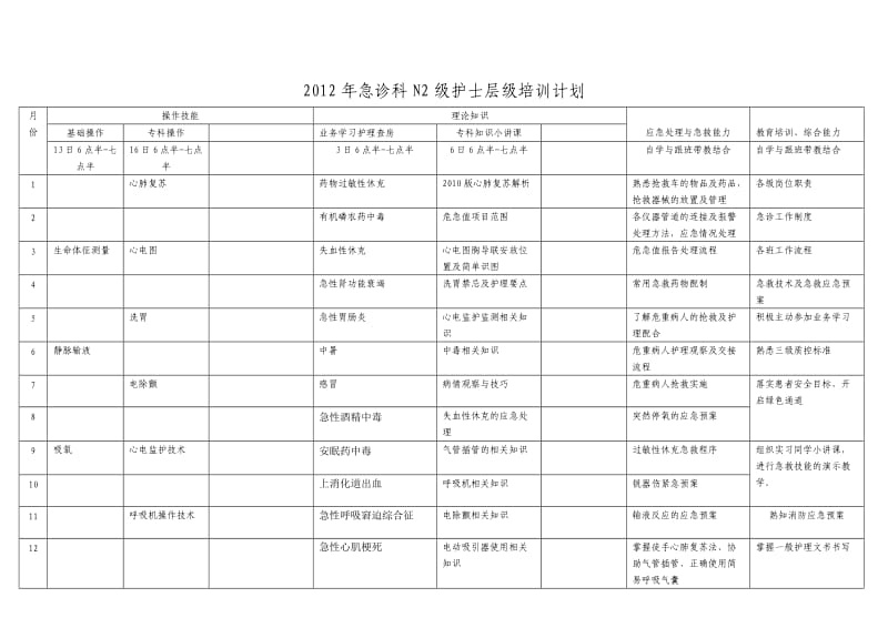 N1-N4能级护士培训计划.doc_第2页