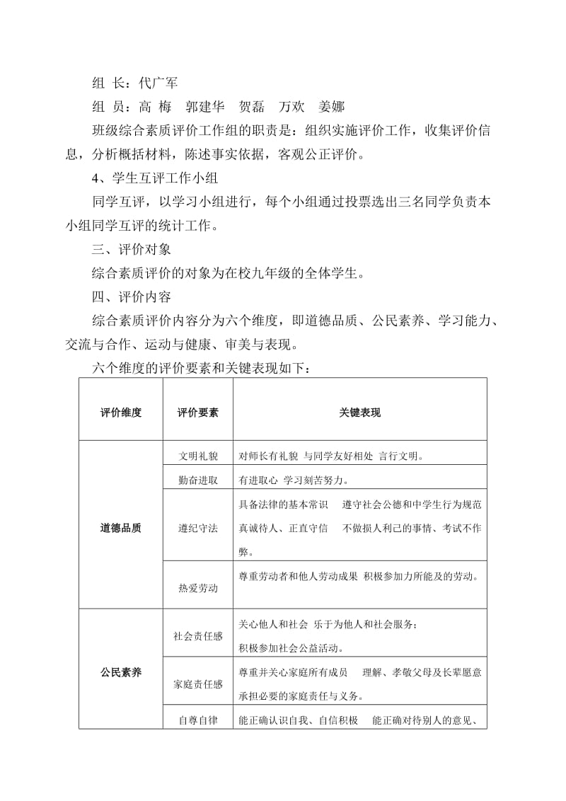 九年级综合素质评价实施方案.doc_第2页