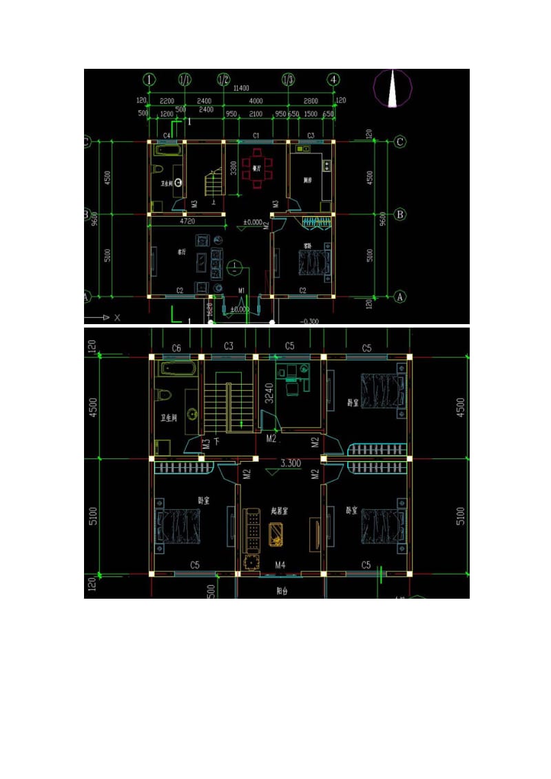 2013农村自建房二层方案设计11.4x9.6m.docx_第2页