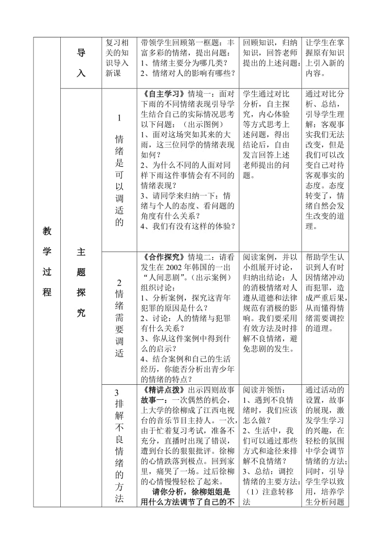 学会调控情绪教学设计(陈洪忠).doc_第2页