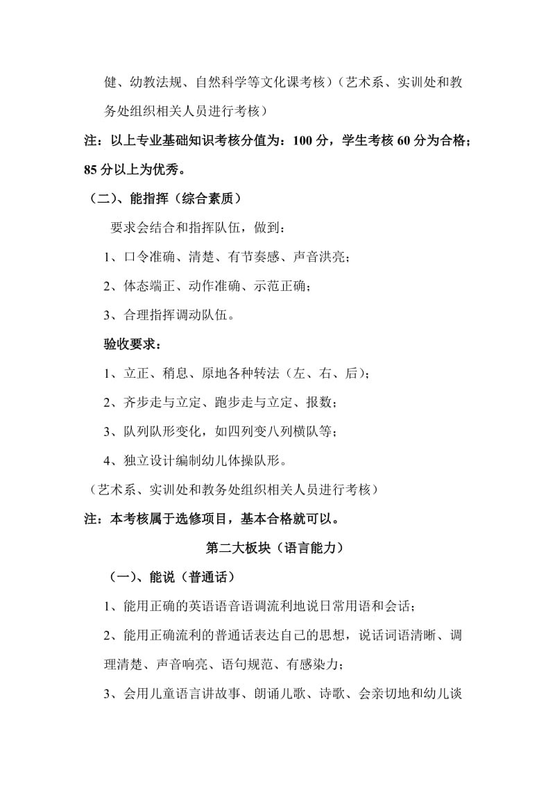 学前教育专业学生提前毕业技能考核方案.docx_第2页