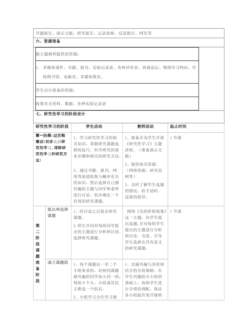 光的折射研究性学习设计方案.doc_第3页